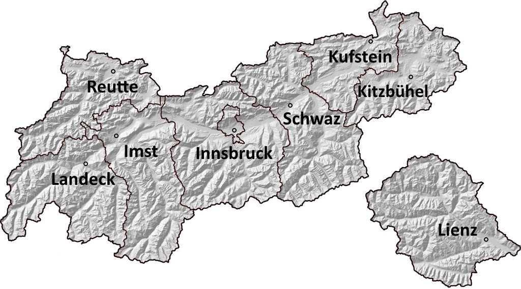 Webcams in den Tiroler Regionen und Bezirken