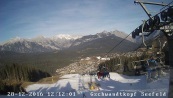 Webcam Seefeld Skigebiet Gschwandtkopf Bergstation